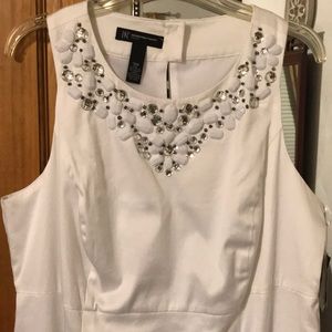 White lined Dress with sequins.